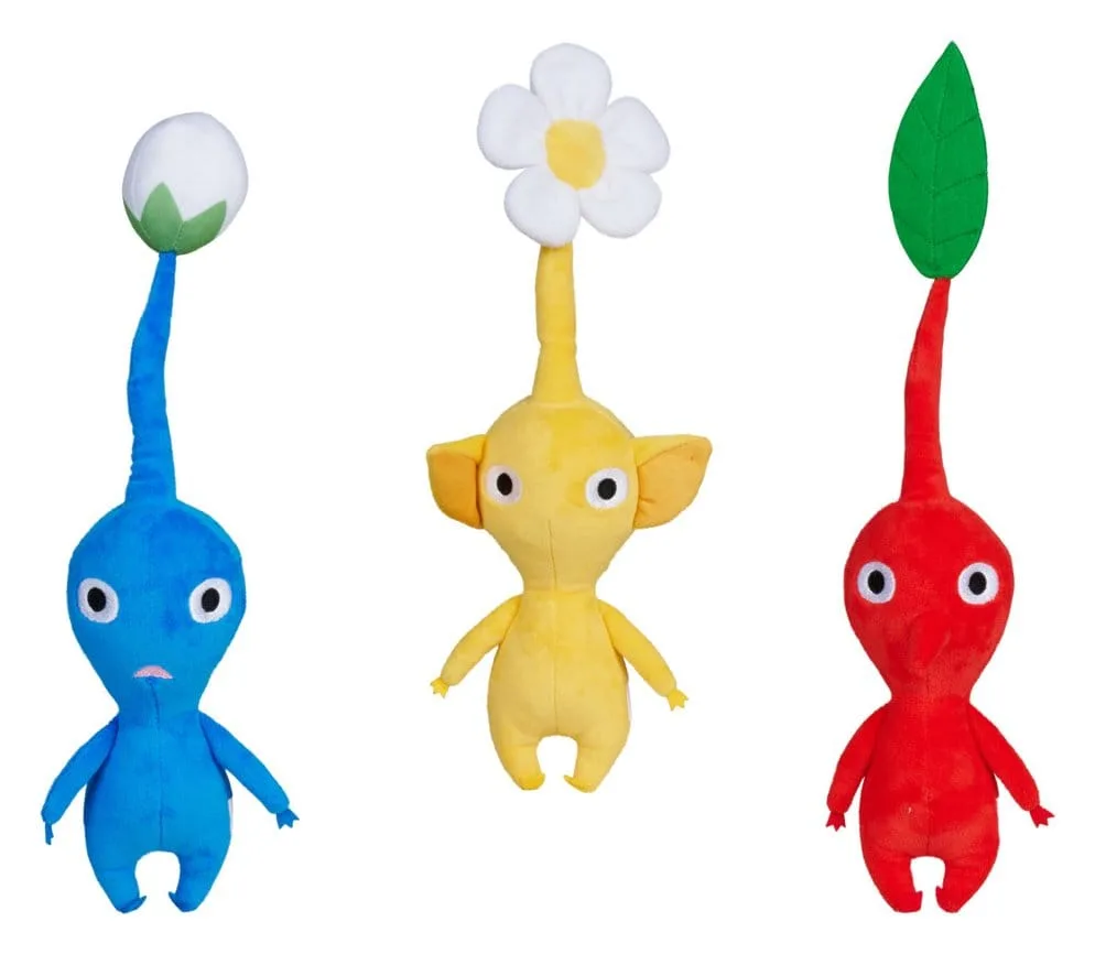 Nintendo Pikmin Plush Figures – Assortment of 3 20 cm