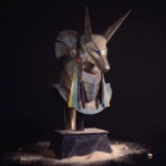 Stargate Desktop Replica – Anubis Jackal Guard Helmet 15 cm 2