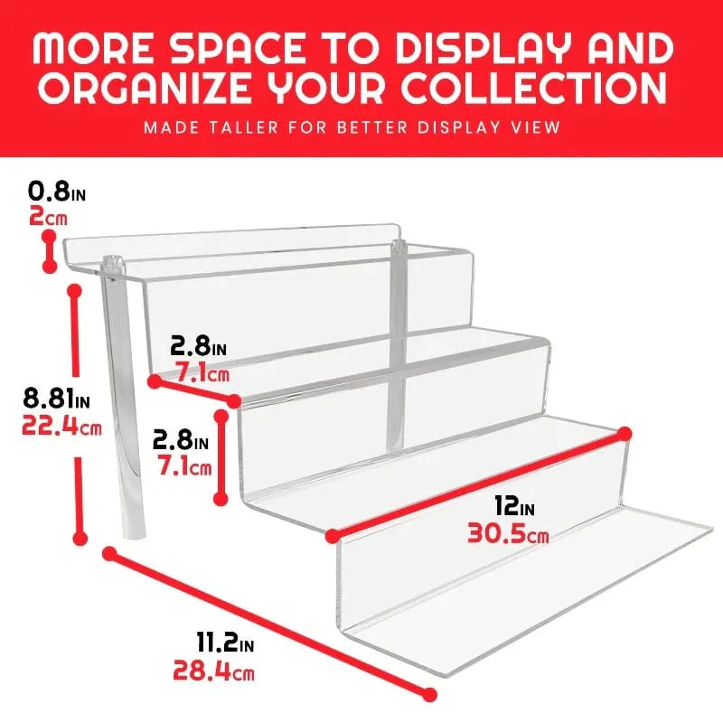 Evoretro Acryl-Displaytreppe – RS9 2er-Set 30,5 cm 5