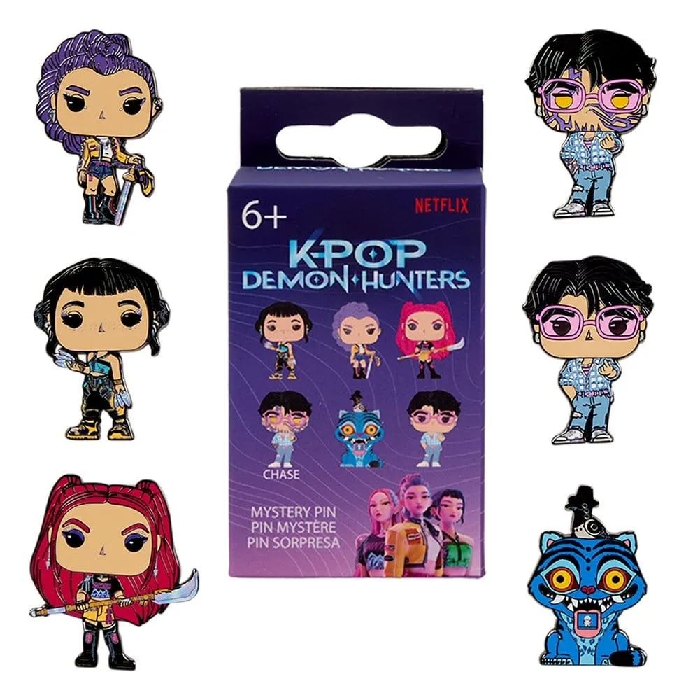 KPop Demon Hunters Enamel Pins – Loungefly 12-Box Display 4 cm