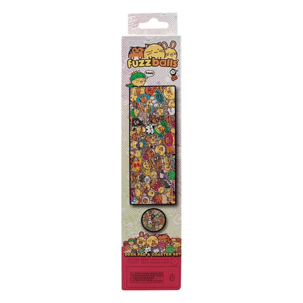Fuzzballs Desk Pad and Coaster Set – XL 4