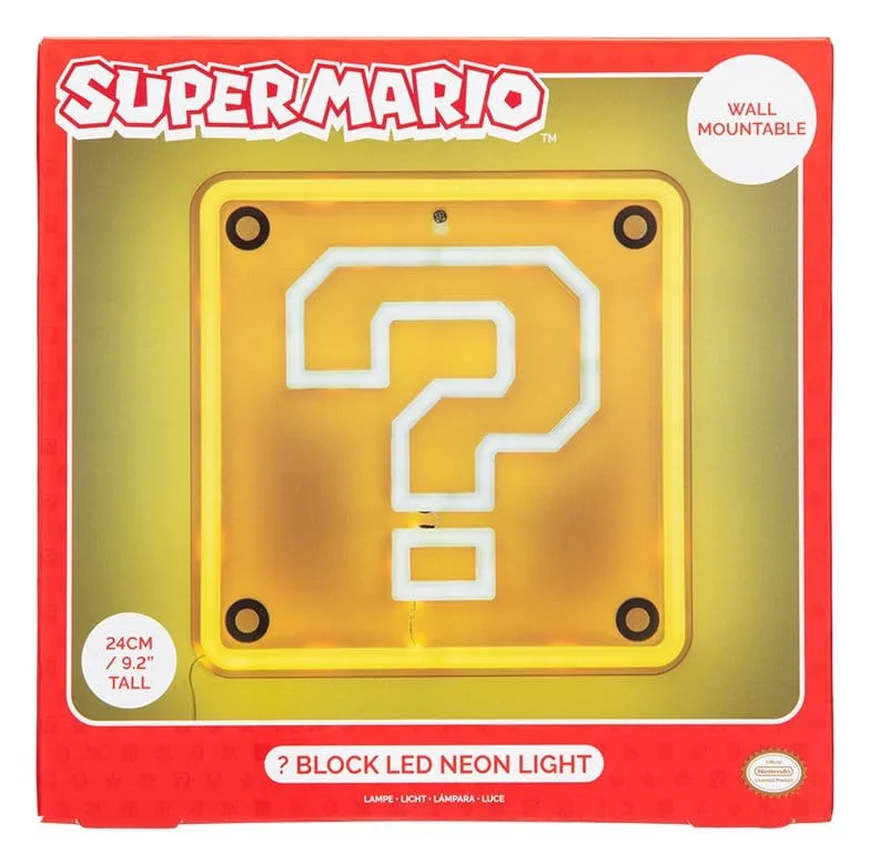 Super Mario LED Neon Wall Lamp – Question Block 24 x 24 cm 3
