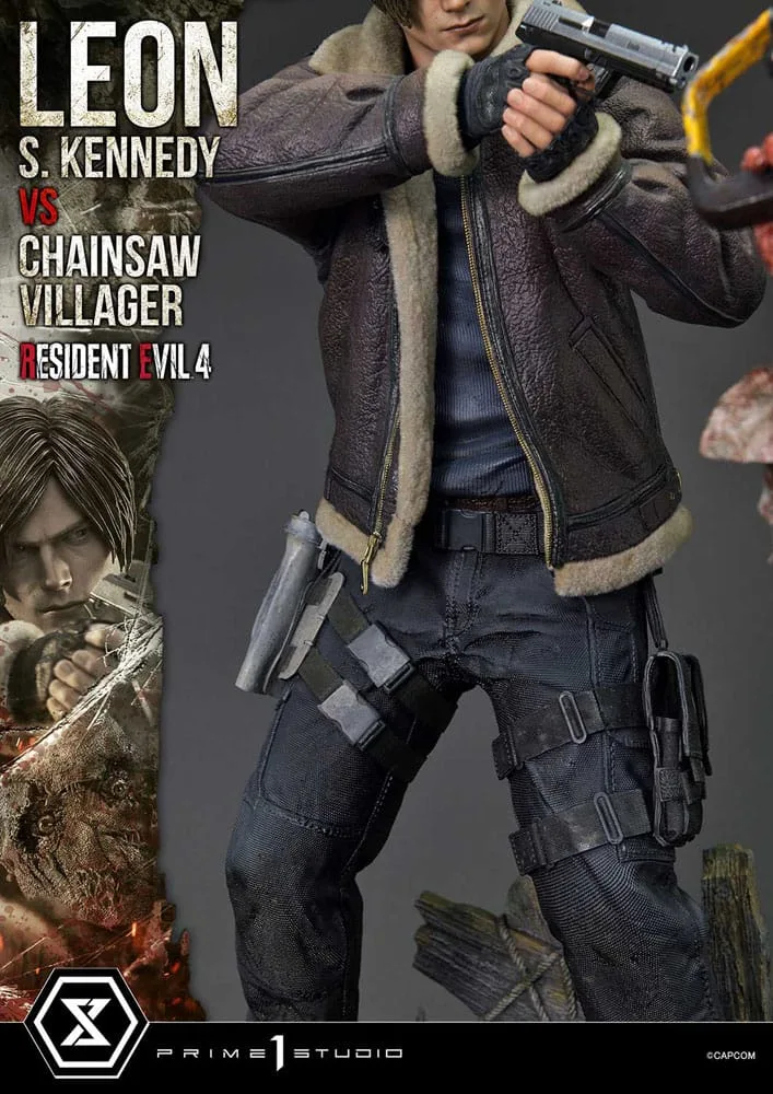 Resident Evil 4 Statue – Leon vs. Chainsaw Villager 76 cm 20