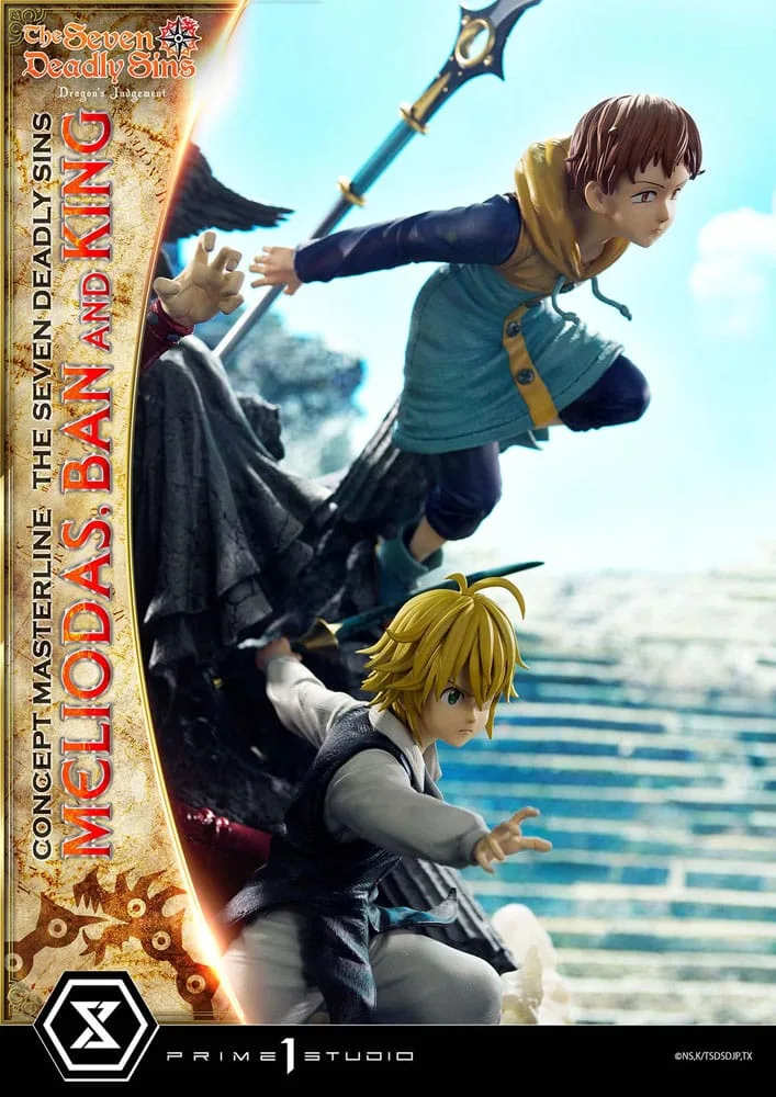 Seven Deadly Sins Statue – Meliodas, Ban and King 55 cm 21