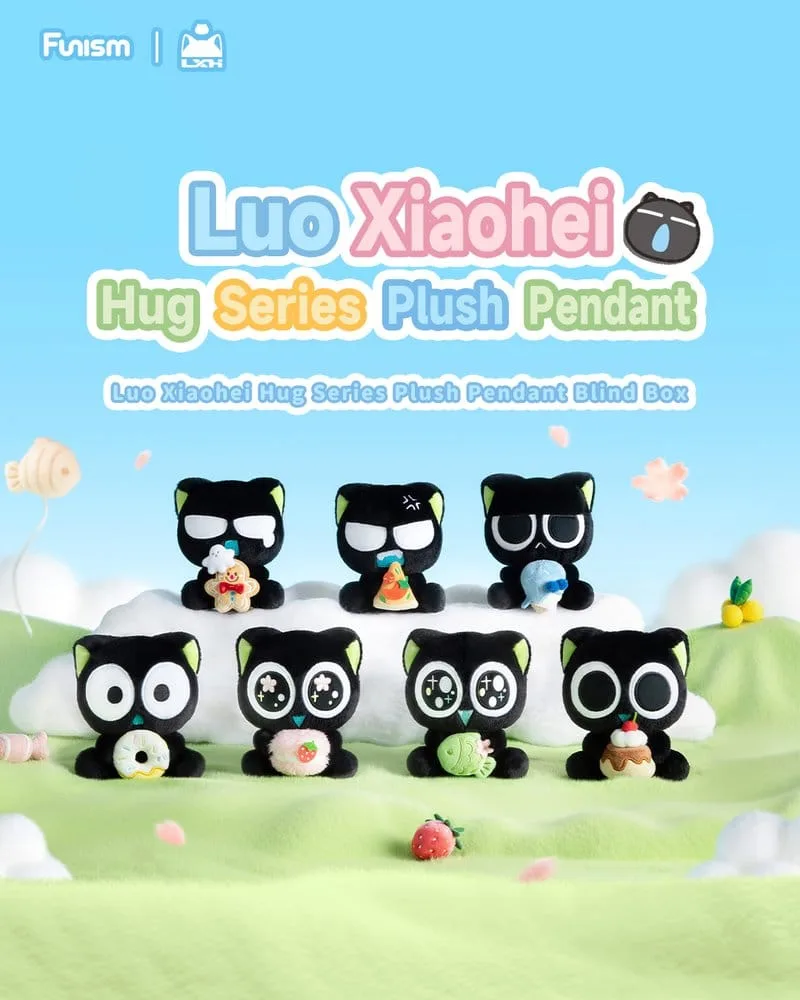 Luo Xiaohei Plush Keyring Display – Hug Series Blind Boxes 6-Pack