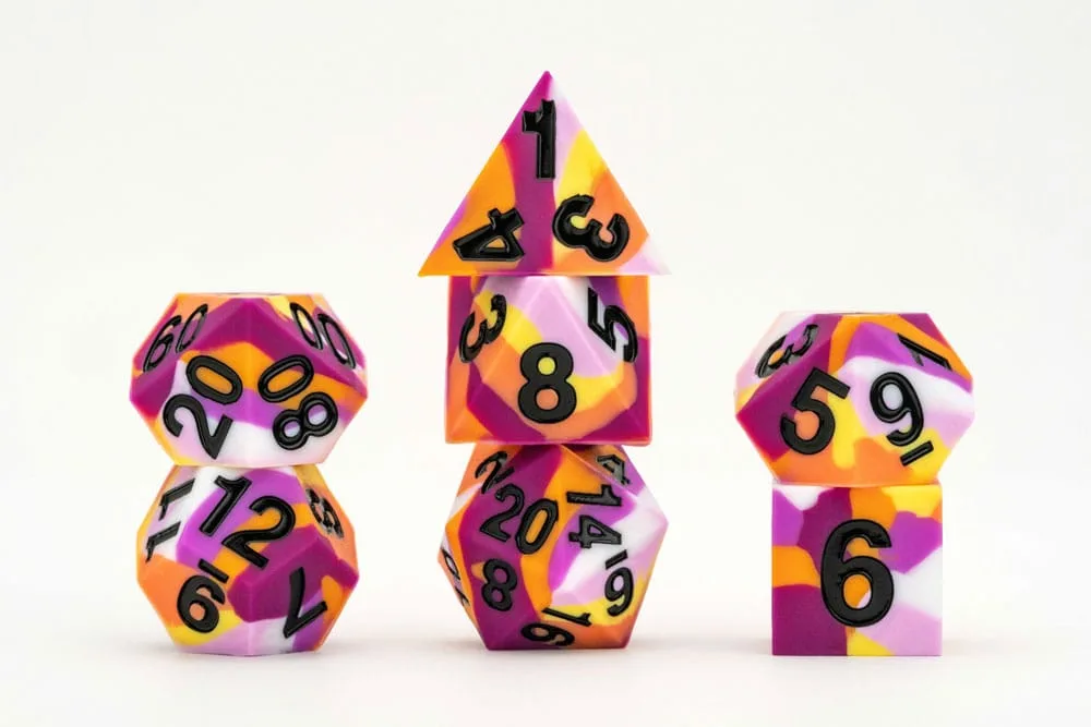 Pride Dice Set – Lesbian Flag 16 mm