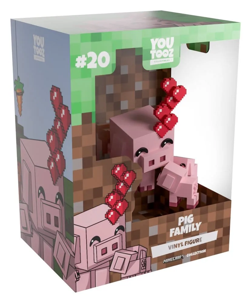 Minecraft Vinyl Figure – Youtooz Pig Family 8.6 cm 4