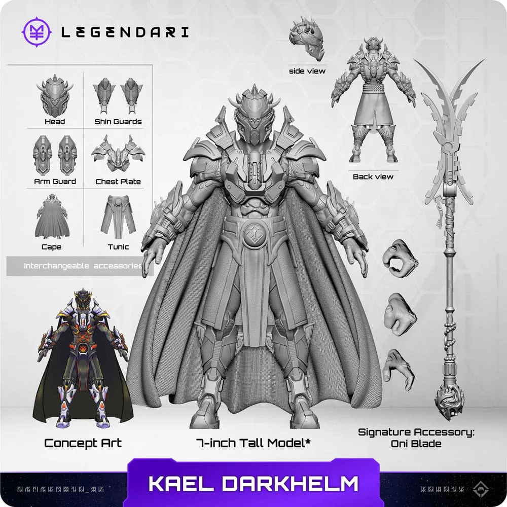 Legendari Action Figure – Kael Darkhelm 1/10 18 cm 4
