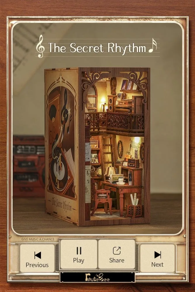 CuteBee book nook bouwpakket – The Secret Rhythm 23 x 11 cm 2