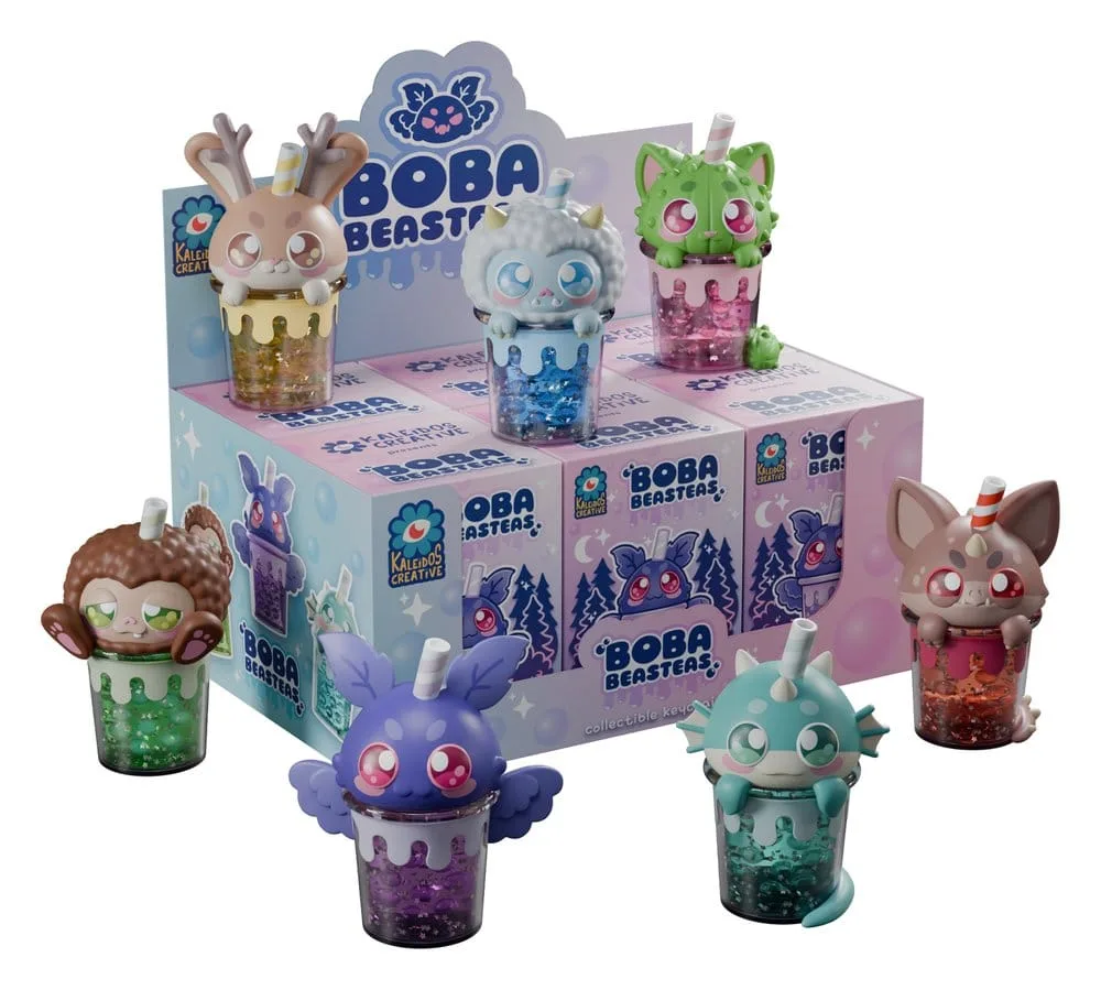 Boba Beasteas Keychain – Blind Box Display of 8 8 cm 3