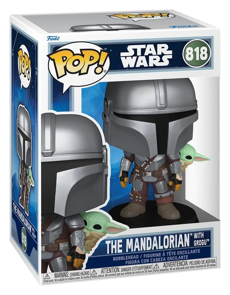 Star Wars POP Bobblehead – The Mandalorian with Grogu 9 cm 2