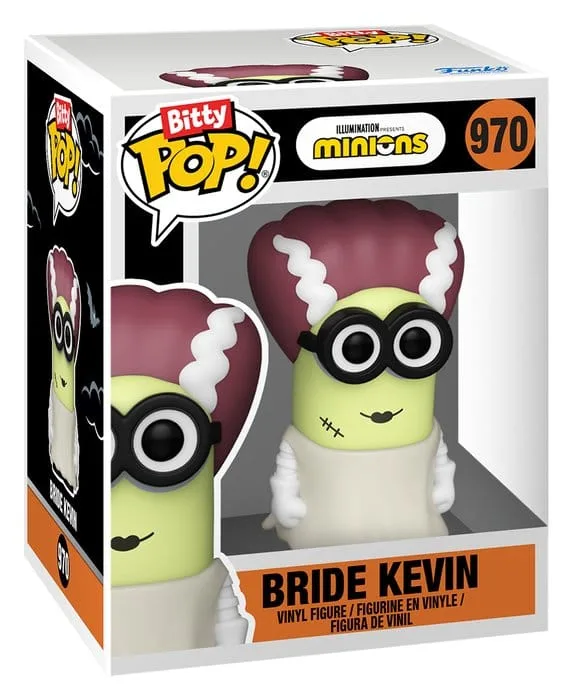 Minions Vinyl Figures – Bitty Pop Bride Kevin and Eye Matie 2 cm 2