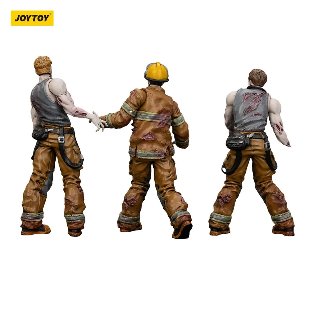 Zombie Dark Source Actionfiguren-Set – 3 Feuerwehrleute 8 cm 10
