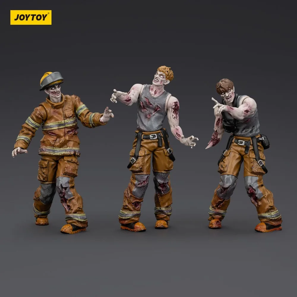Zombie Dark Source Actionfiguren-Set – 3 Feuerwehrleute 8 cm 5