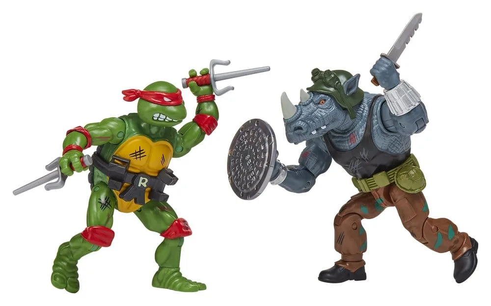 TMNT Action Figure Set – Remastered Raphael vs. Rocksteady 4