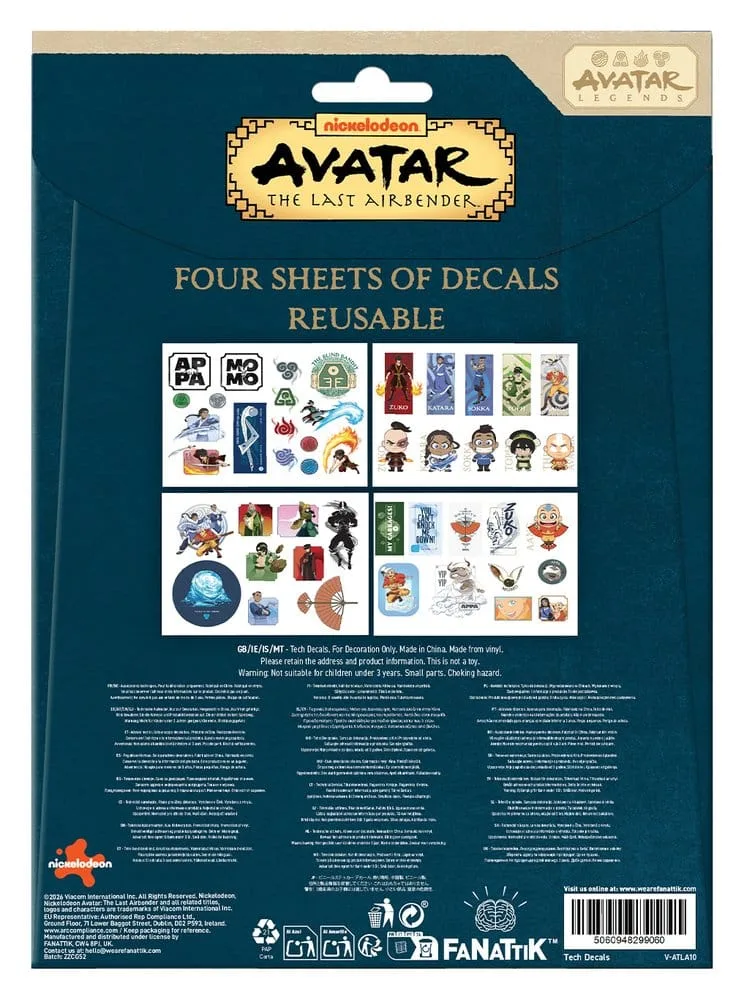 Avatar The Last Airbender Tech Stickers – Four Nations Pack 4