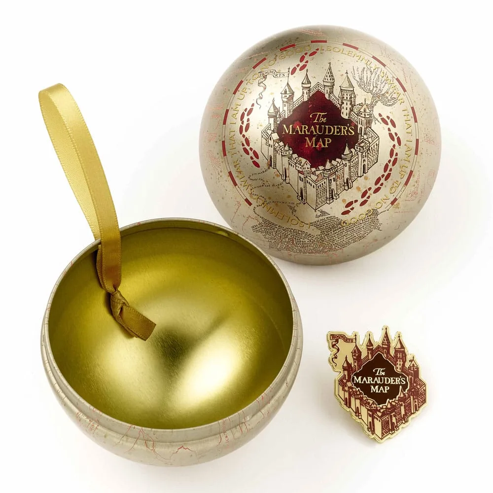 Harry Potter Tree Ornament – Marauders Map with Pin Badge