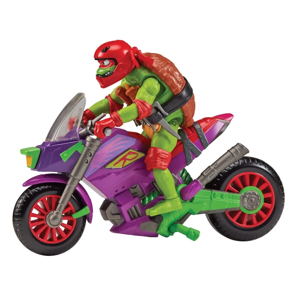 TMNT Figure with Vehicle – Raphael & Purple Dragon 12 cm