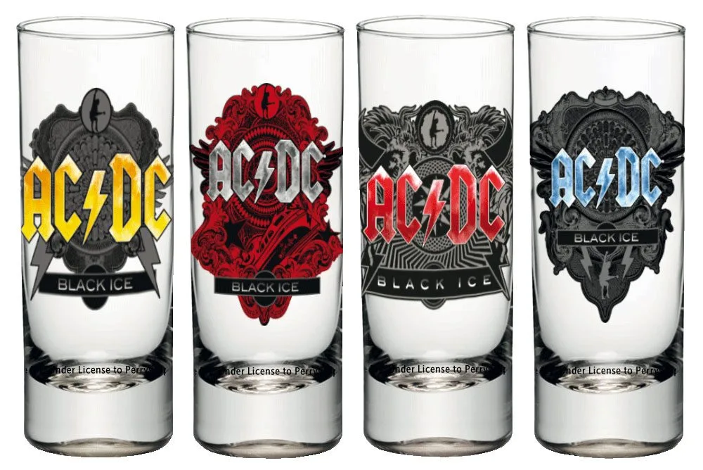 AC/DC Shot Glasses – Black Ice 4-Pack