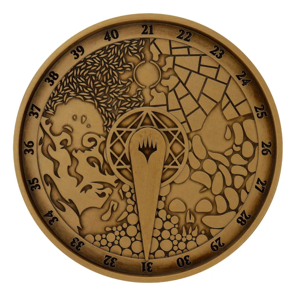 Magic the Gathering Life Counter – Antique Gold Finish 7 cm 2
