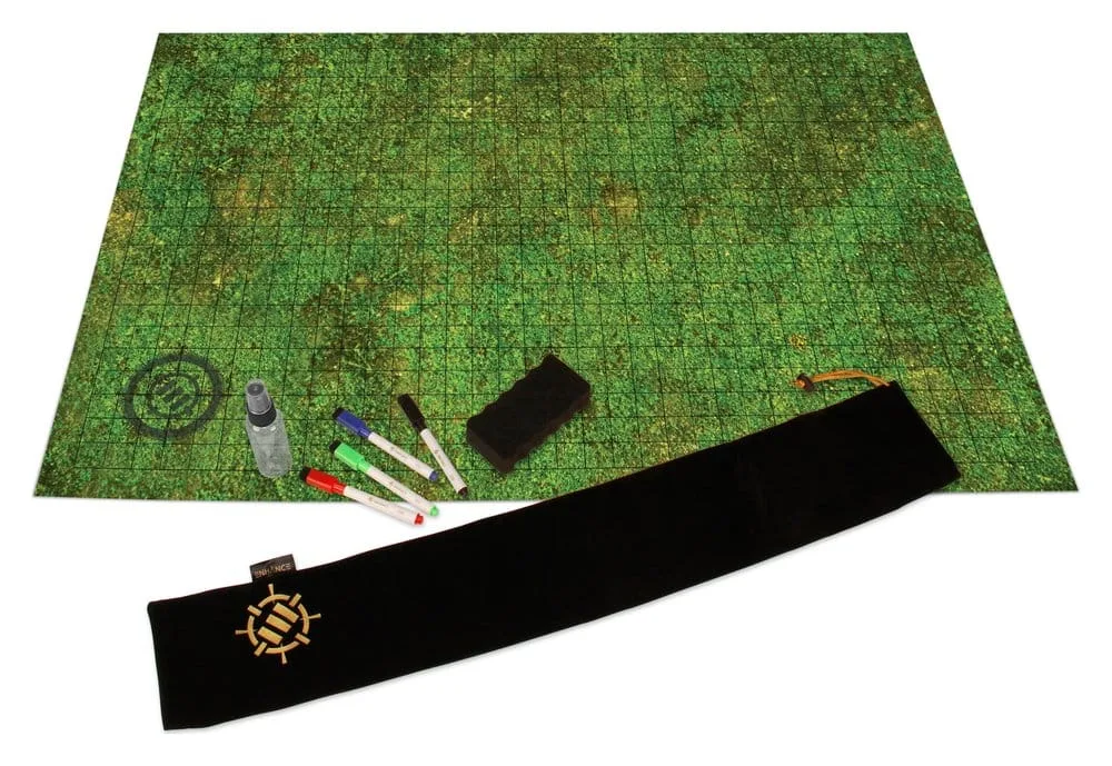 Tabletop RPG Grid Mat Kit – Enhance Campaign Green