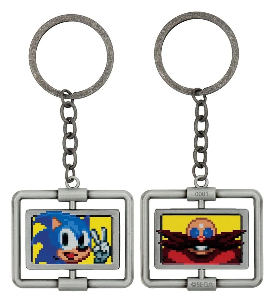 Sonic the Hedgehog Keyring – Limited Edition Rotating Sign 40 x 50 mm