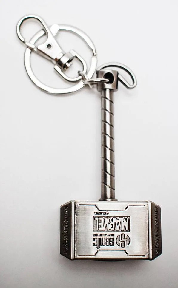 Marvel Comics Schlüsselanhänger – Thors Hammer aus Metall 7 cm 2