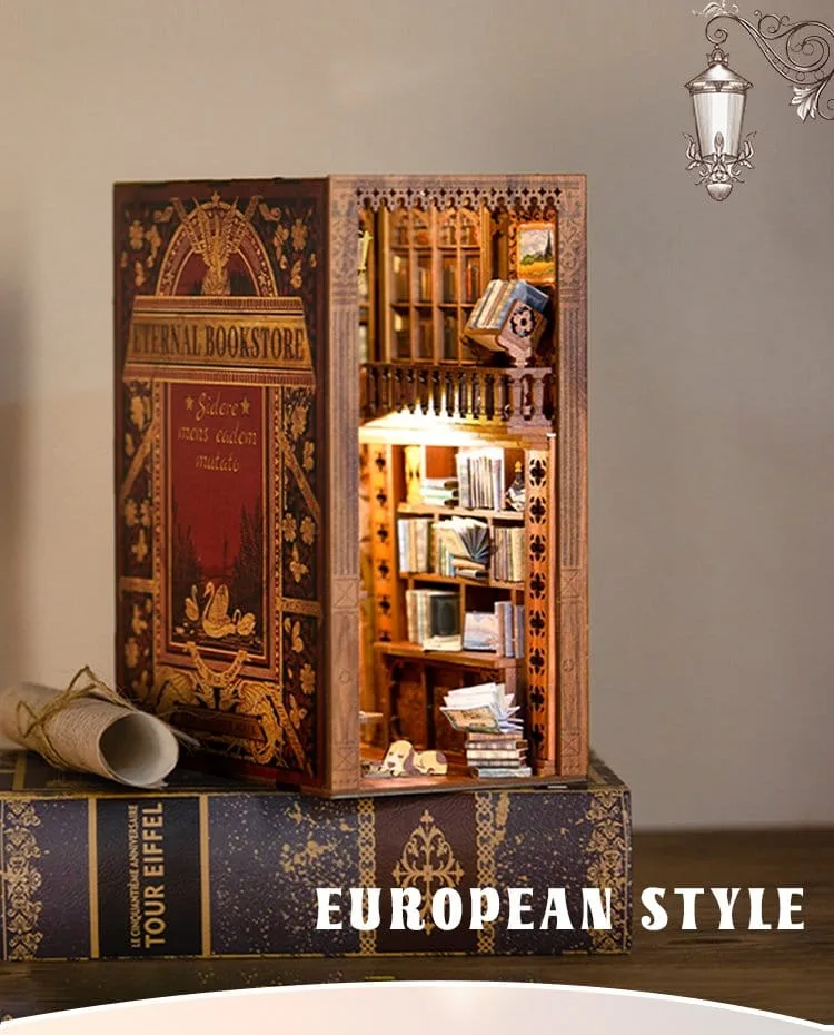 Book Nook Model Kit – CuteBee Eternal Bookstore 23 x 11 cm 5