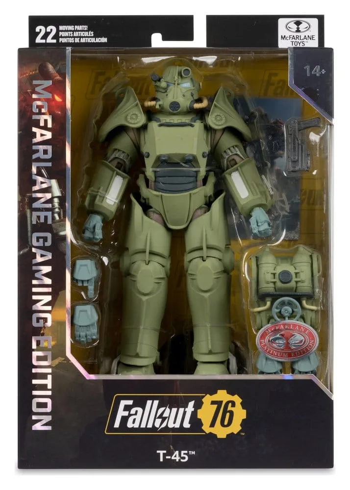 Fallout 76 Action Figure – T-45 Red Platinum Edition 20 cm 7