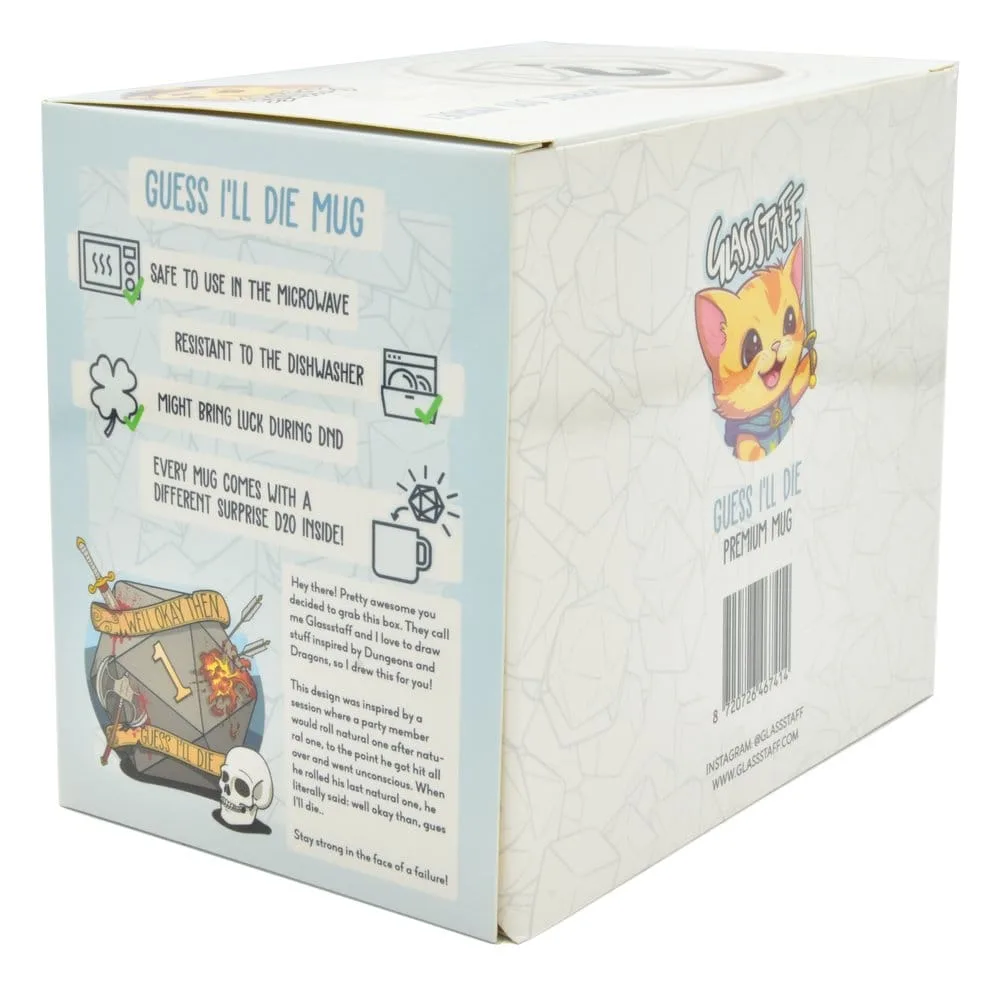Glassstaff Mug and Dice Gift Set – D20 Guess I’ll Die 2