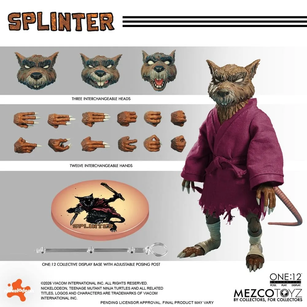 TMNT Action Figure – One:12 Collective Splinter 17 cm 12