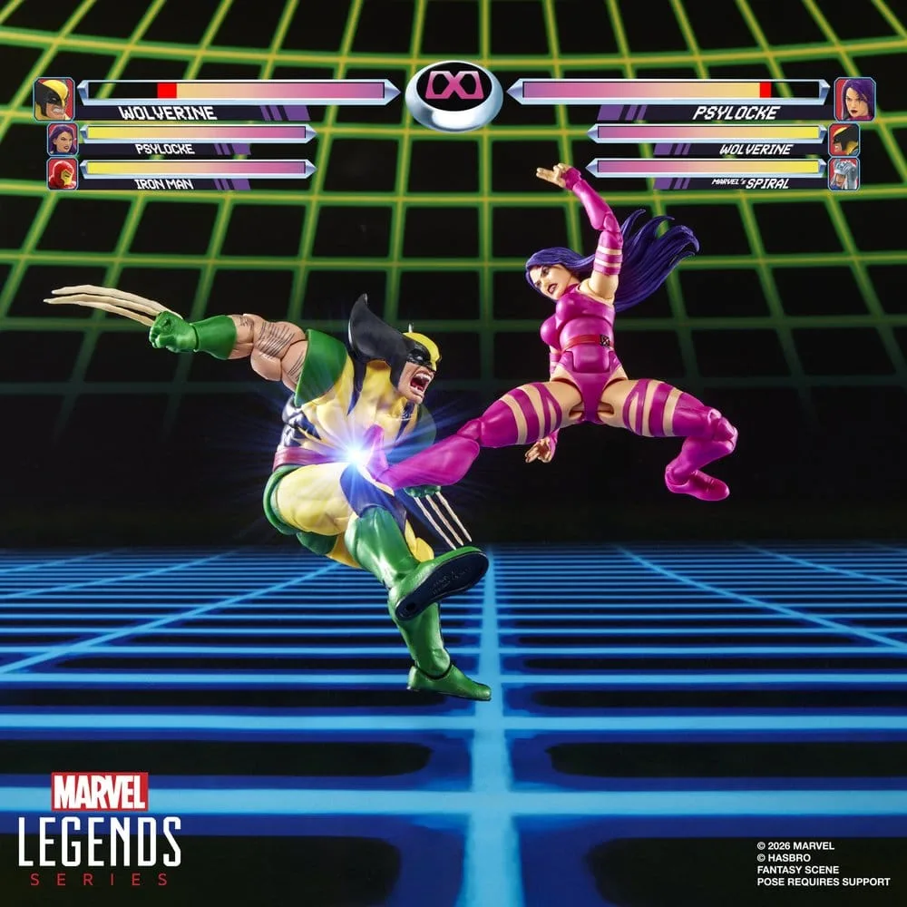 Marvel Action Figures – Legends Wolverine and Psylocke 2-Pack 15.2 cm 16