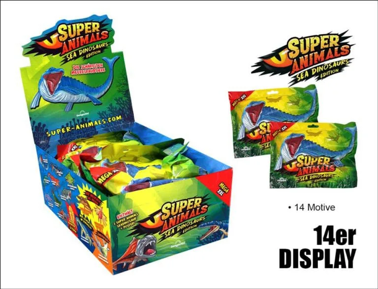 Super Animals Figure Display – Sea Dinosaurs Edition