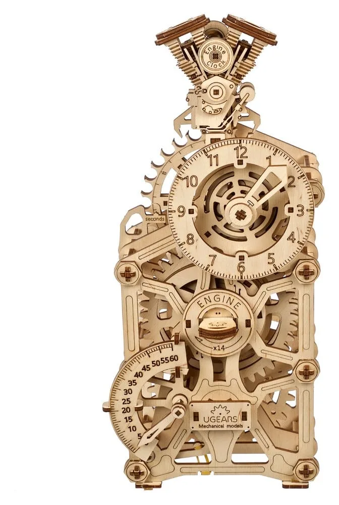 Ugears Wooden Model Kit – Engine Clock 2