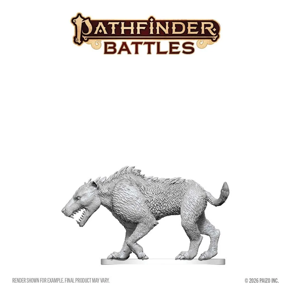 Pathfinder Battles Miniature – Deep Cuts Hyaenodon 13 cm 5
