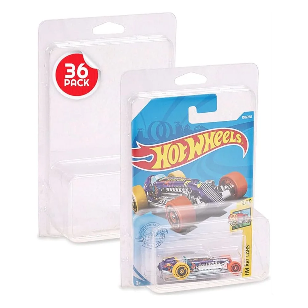 Hot Wheels Blister Protectors – Long Card Mainline 36-Pack