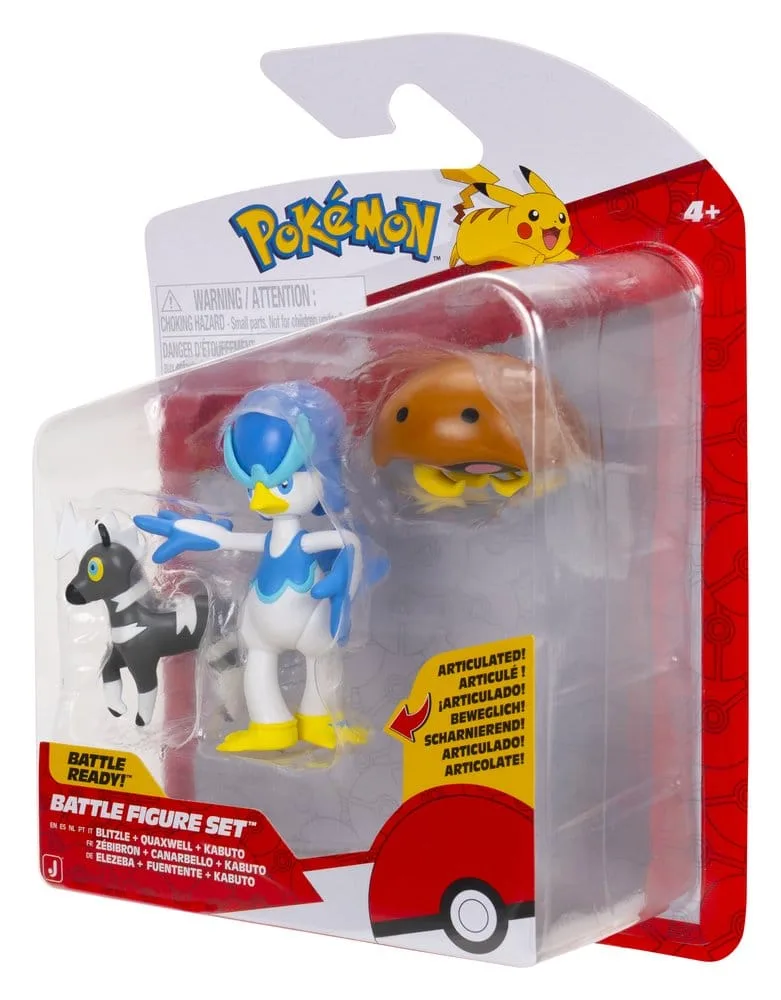 Pokémon Battle Figures – Blitzle Kabuto Quaxwell 3-Pack 3