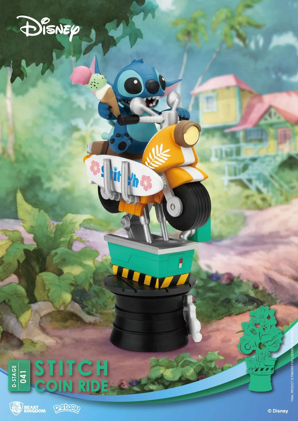 Disney PVC Diorama – Stitch Coin Ride D-Stage 16 cm