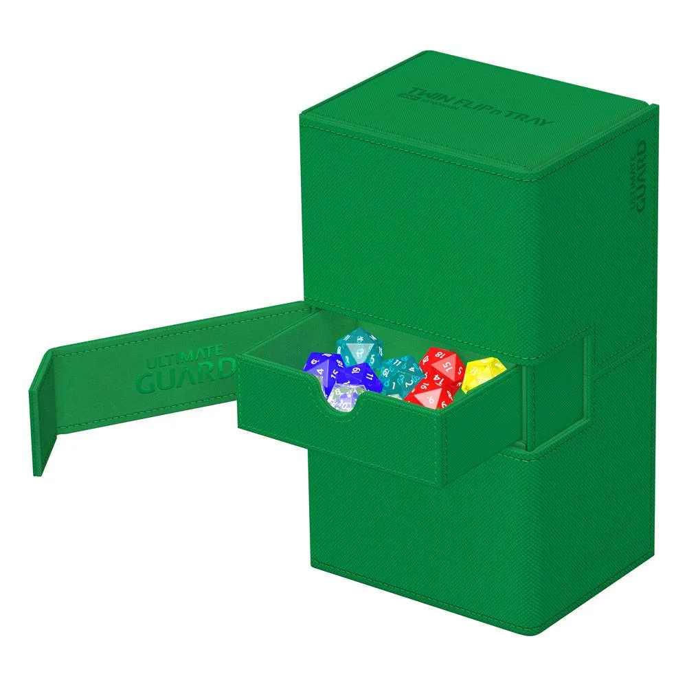 Ultimate Guard Deck Box – Twin Flip’n’Tray 200+ Xenoskin Green 3