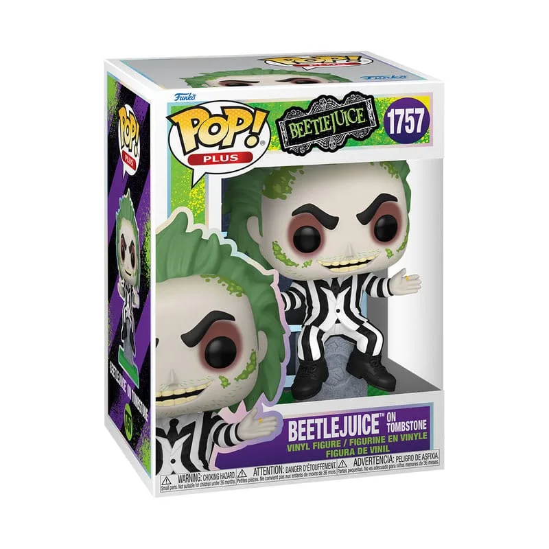 Beetlejuice POP Plus Vinyl Figure – With Tombstone 9 cm 2