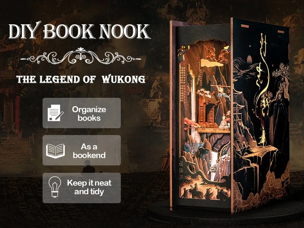 The Legend of Wukong Book Nook – Houten bouwpakket 22 x 8 cm 18