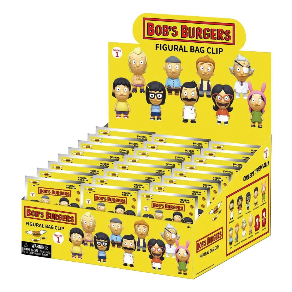 Bob's Burgers Foam Bag Clips – Series 1 Display of 24