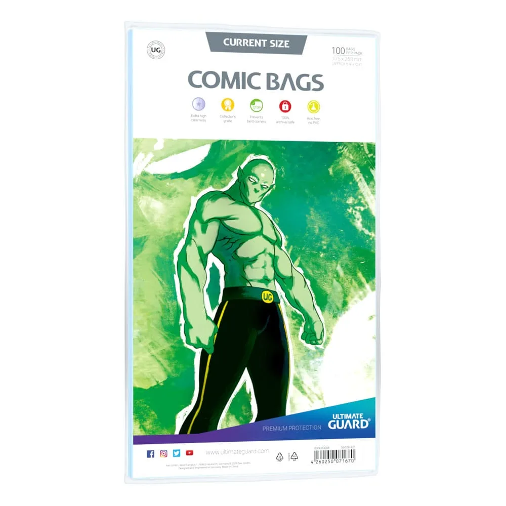 Ultimate Guard Comic Bags – Standard Current Size 100 Pack
