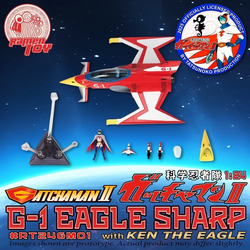 Gatchaman II Figure and Vehicle – Ken with G-1 Eagle Sharp 1/24 2