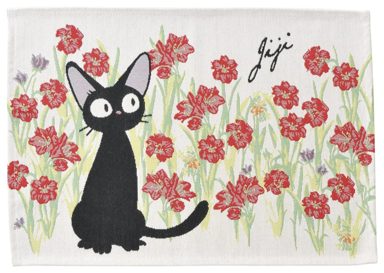 Kiki's Delivery Service Lunch Napkin – Jiji Red Flowers 34 x 48 cm