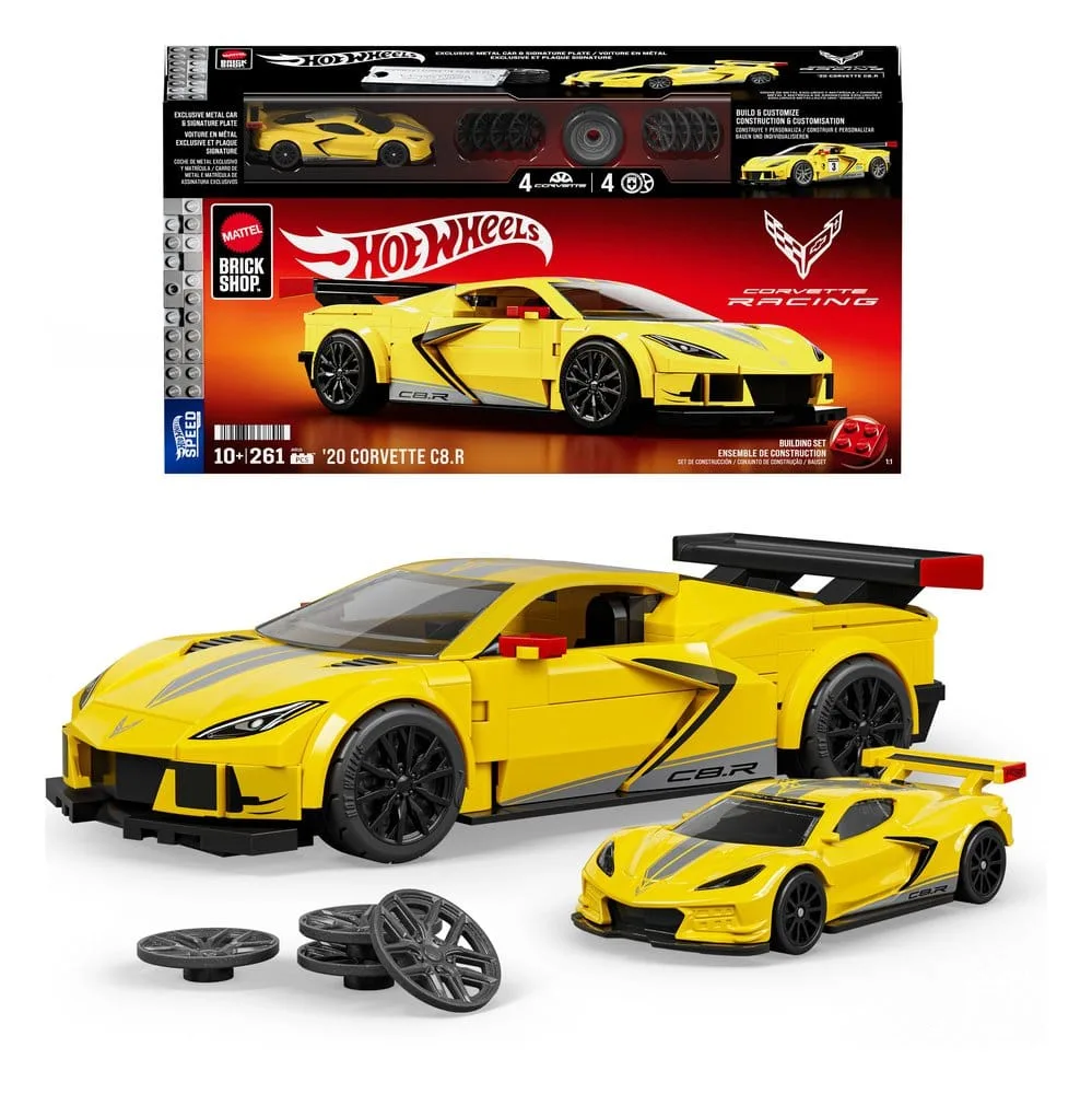 Hot Wheels Building Set – Mattel Brick Shop Corvette C8.R 1:32