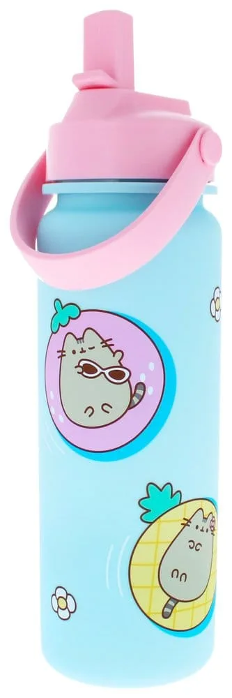 Pusheen Water Bottle – By the Pool Blue Flip Top 3