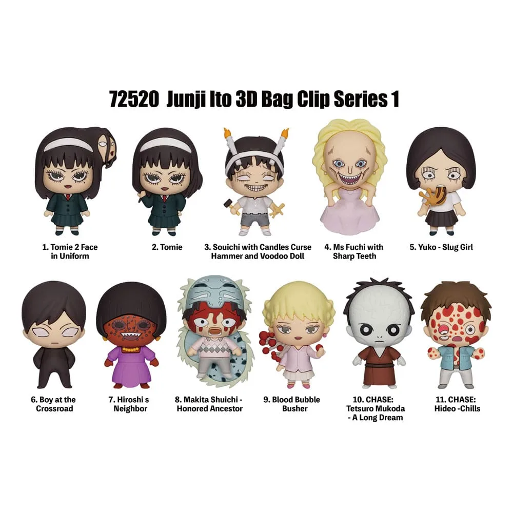 Junji Ito Collection Bag Clips – Series 1 Blind Bag Display 24 Packs