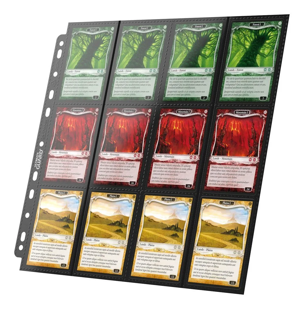 Ultimate Guard Binder Pages – 24-Pocket QuadRow Black 10-Pack 6