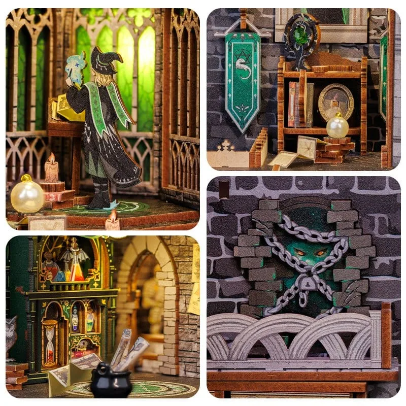 Darkness Common Room Book Nook – CuteBee Wooden Kit 23 x 11 cm 10